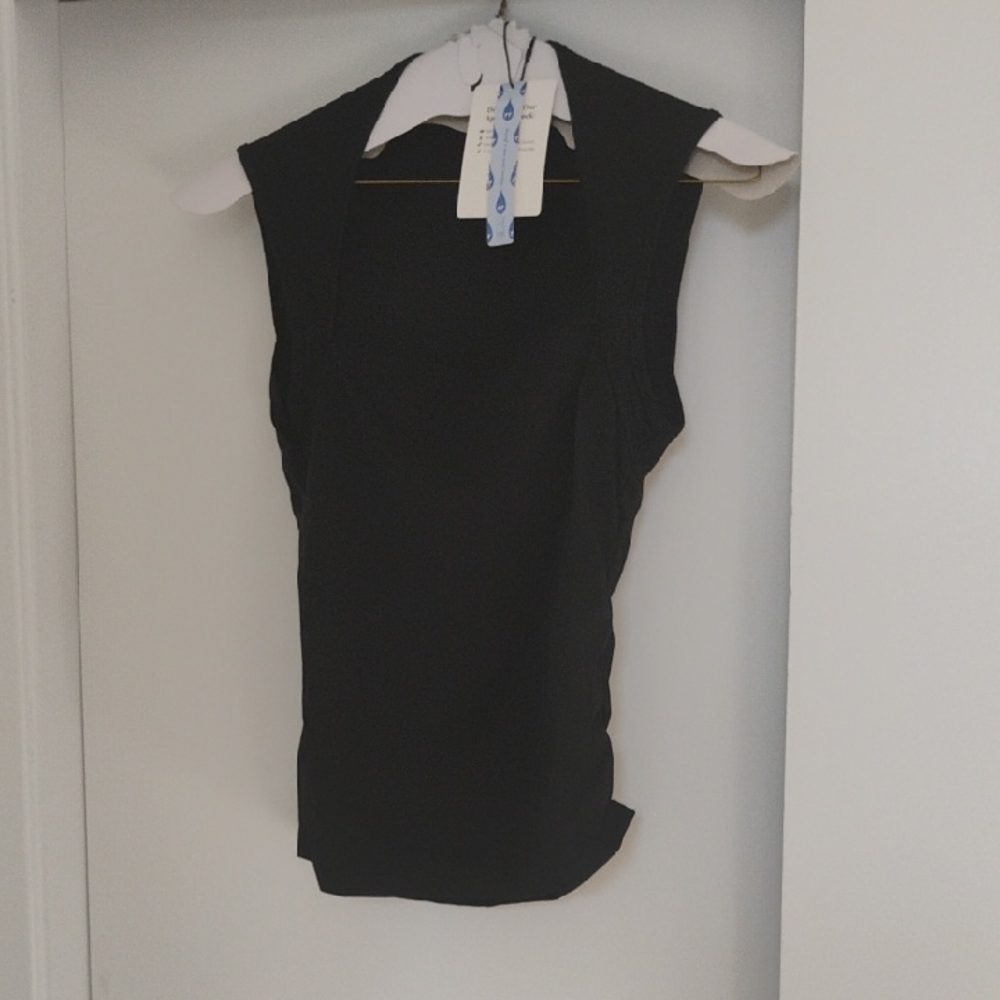 Cider Black Sleeveless Top, Women's Size 6, M